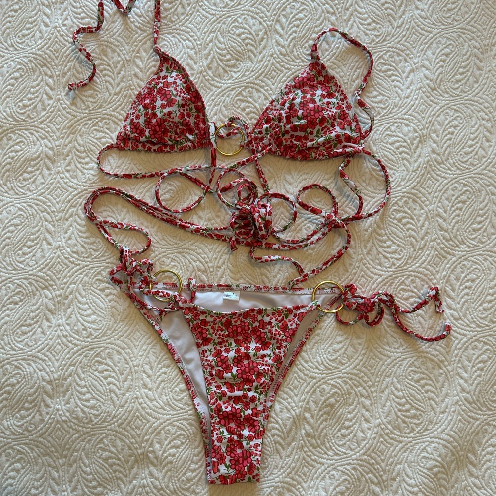 Floral Pink Bikini Set
